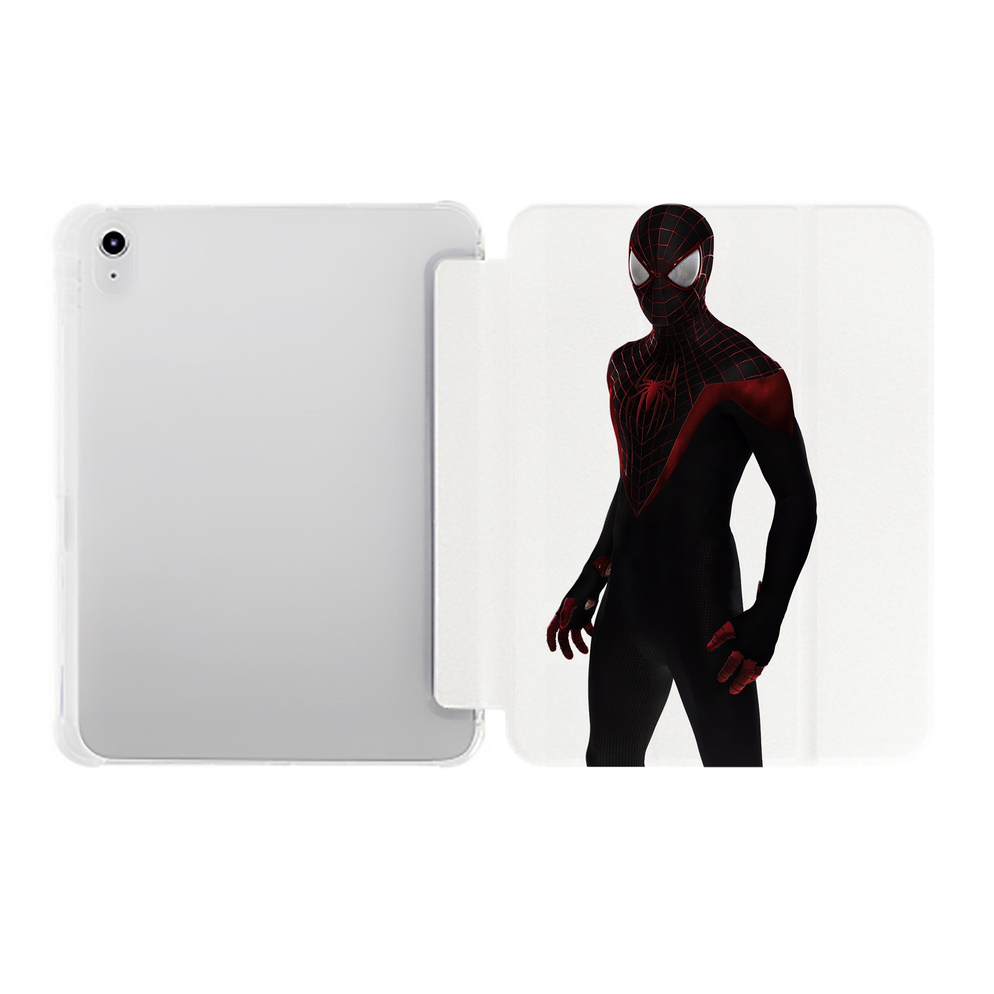 （画像用） Spider Man スパイダーマン IPad ケース ペン収納付き 三つ折りスタンド PUレザー×シリコン 対応機種9.5/10.5/10.9インチ
